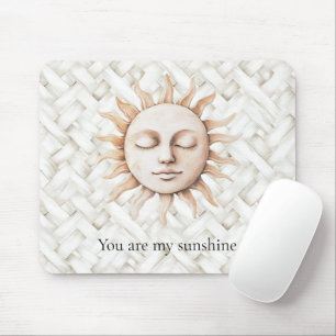 Sunshine Sun White Basket Weave Mouse Mat