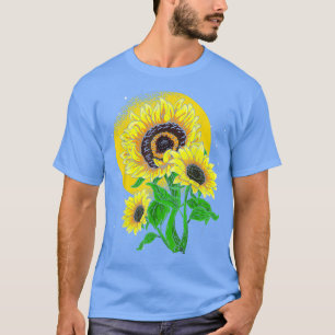 Sunshine Sunflower Botanical Garden Flower Blossom T-Shirt