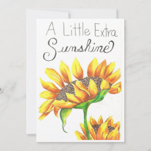Sunshine Sunflower by Sherry Jarvis Thank You Card