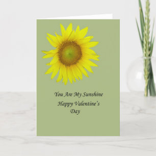 Sunshine Sunflower Valentine's Day Holiday Card