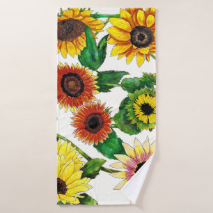 Sunshine Sunflowers Bath Towel