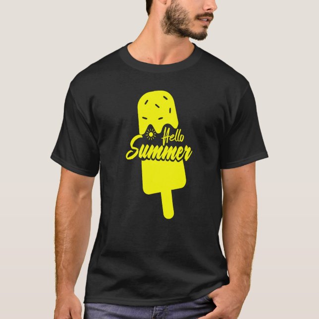 Sunshine Sunglass Vacation Ice Lolly Hello Summer  T-Shirt (Front)