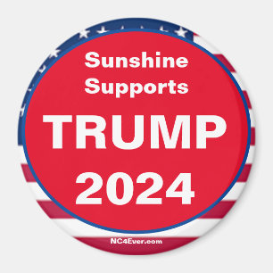 Sunshine Supports TRUMP 2024 Patriotic magnet