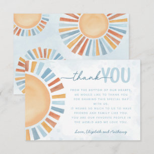 Sunshine Thank You Card Letter Note