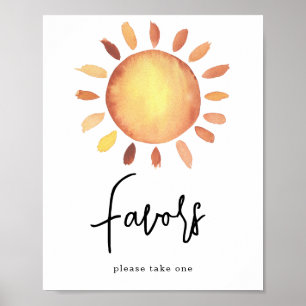 Sunshine Thank you / Favours Poster
