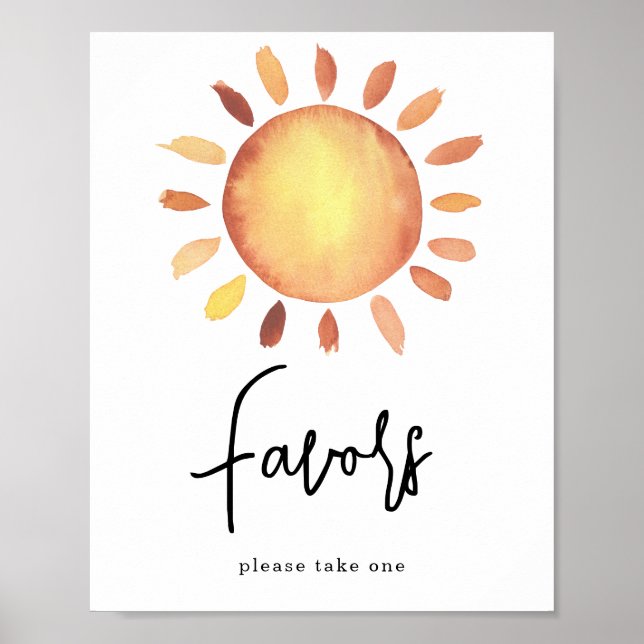 Sunshine Thank you / Favours  Poster (Front)