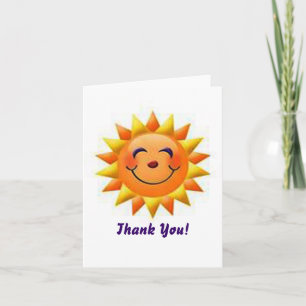 Sunshine Thank You Note Card