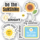 Sunshine Themed Custom-Cut Vinyl Sticker