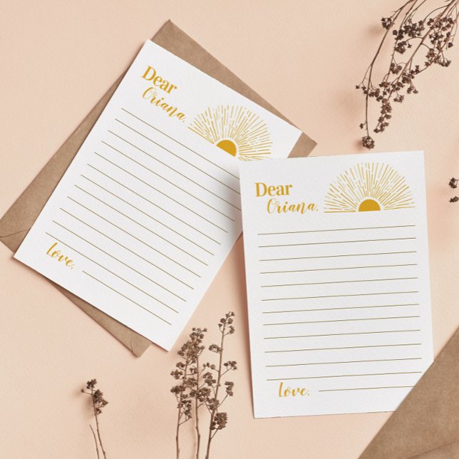 Sunshine Time Capsule Note Message Card (Creator Uploaded)