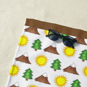 Sunshine Tree Mountain Hiking Woods Outdoor Camp Beach Towel