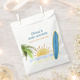Sunshine Tropical Surfing Baby Shower Favour Bags