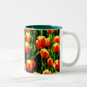 Sunshine Tulips Two-Tone Coffee Mug