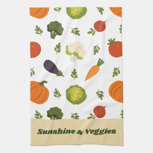 Sunshine & Veggies Cute Kitchen Towel