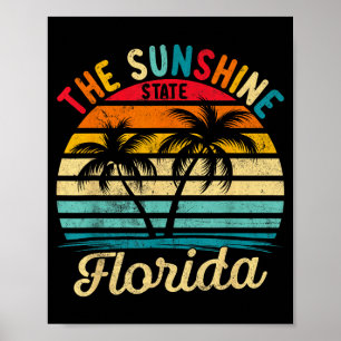 Sunshine Vintage Beach Sunset Tropical Summer Poster