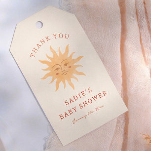 Sunshine Vintage Sun Baby Shower Thank You Gift Tags