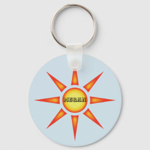 Sunshine Vivid Orange Yellow Sun Nature Key Ring
