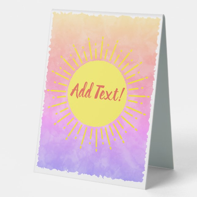 Sunshine Watercolor Baby Shower Background Custom  (Front)