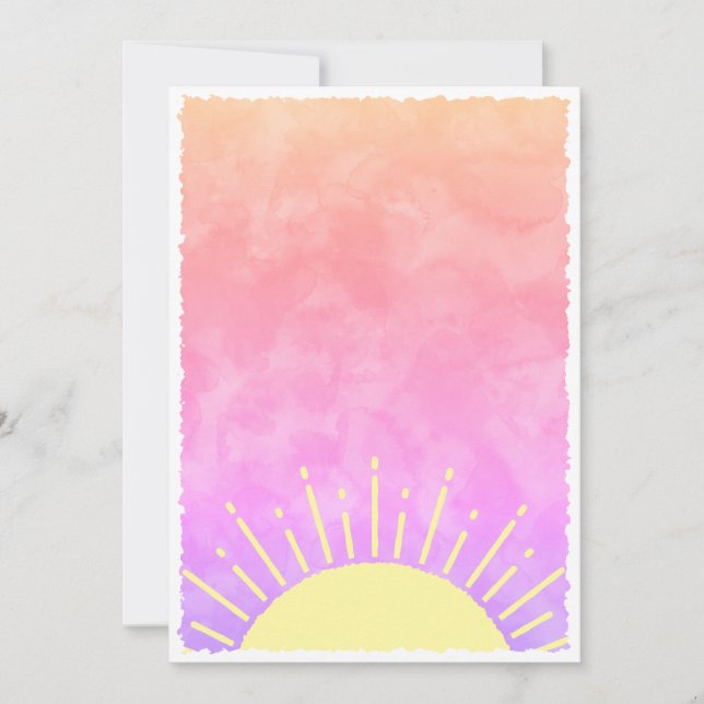 Sunshine Watercolor Baby Shower Background Custom  Invitation (Front)