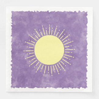 Sunshine Watercolor Baby Shower Background Custom Napkin