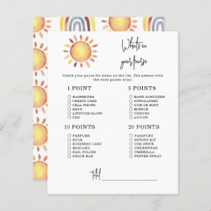 Sunshine Whats in your purse baby shower