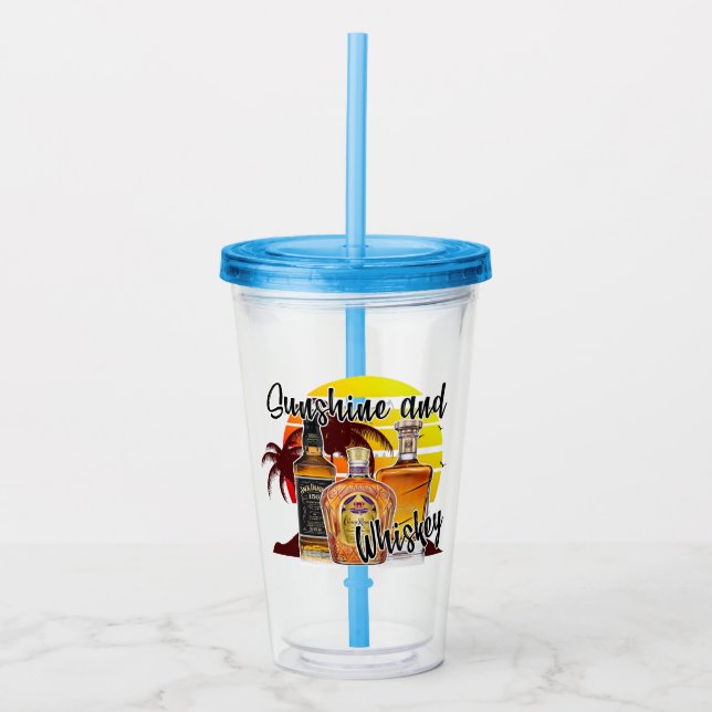 Sunshine & Whiskey Acrylic Tumbler (Front)