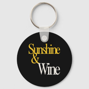 Sunshine Wine Asymmetrical Tygraphy Summer Minimal Key Ring