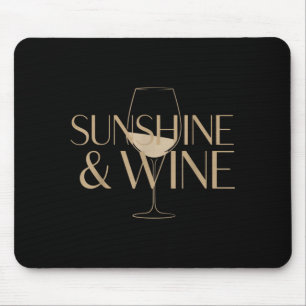 Sunshine Wine Minimal Aesthetic Funny Summer Mouse Mat