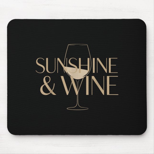 Sunshine Wine Minimal Aesthetic Funny Summer Mouse Mat (Front)