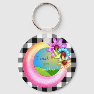 Sunshine Wish Pixel Art Key Ring