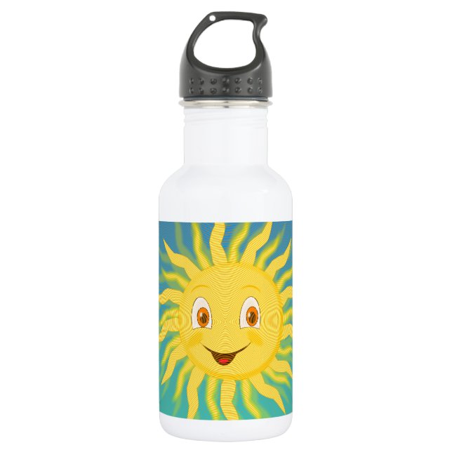 Sunshine With Circular Lines 532 Ml Water Bottle (Front)