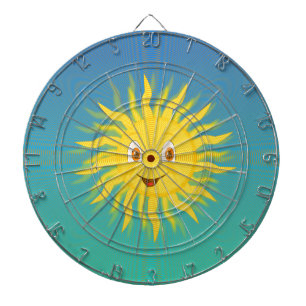 Sunshine With Circular Lines Dartboard