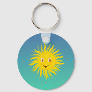 Sunshine With Circular Lines Key Ring