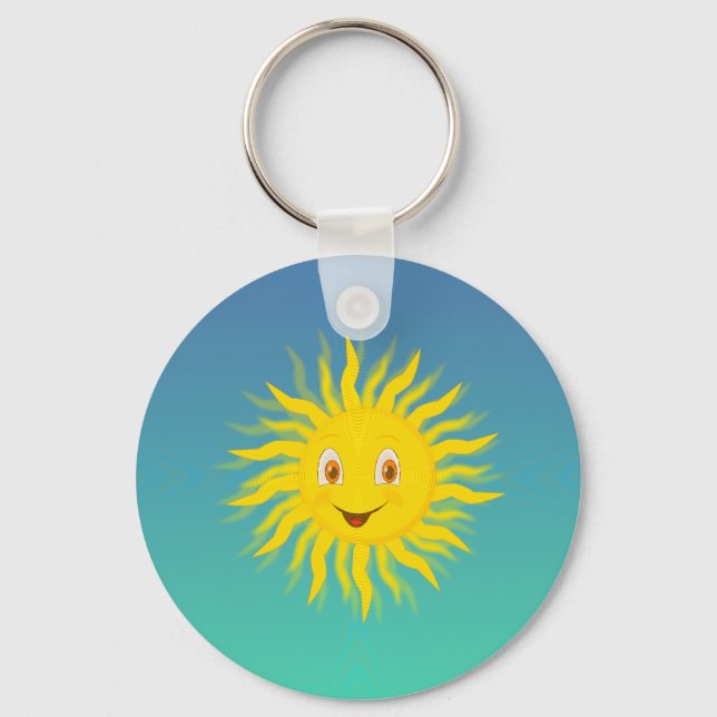 Sunshine With Circular Lines Key Ring (Front)