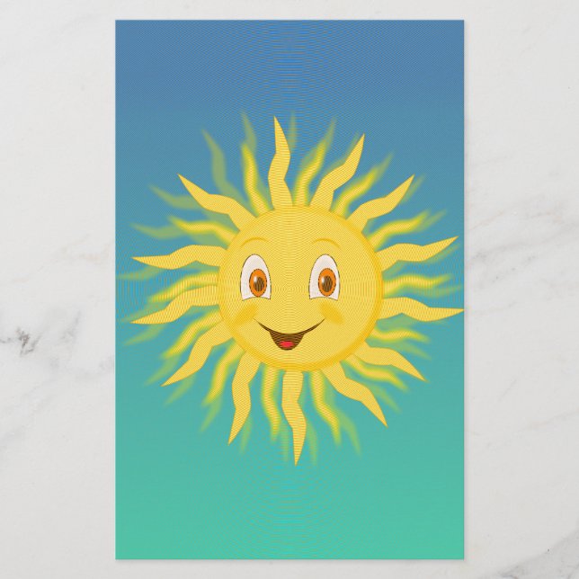 Sunshine With Circular Lines Stationery (Front)