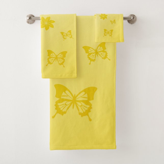 Sunshine Yellow Bath Towel Set (Insitu)