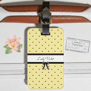 Sunshine Yellow Chic Summer Vacation Luggage Tag
