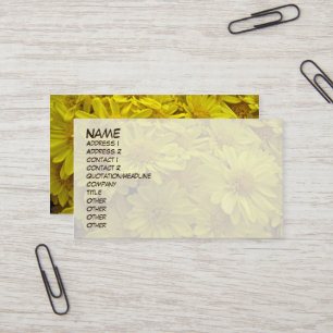 Sunshine Yellow Chrysanthemums Business Card
