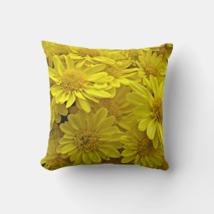 Sunshine Yellow Chrysanthemums Cushion