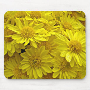 Sunshine Yellow Chrysanthemums Mouse Mat