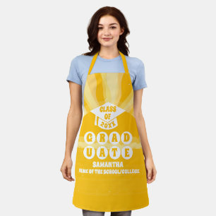 Sunshine Yellow Graduation Apron