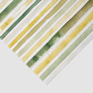 Sunshine Yellow & Green Stripe Tissue Paper