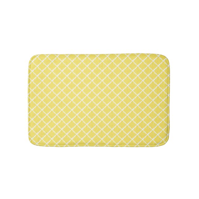 Sunshine Yellow Pattern Bath Mat (Front)