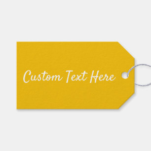 Sunshine Yellow Solid Colour Gift Tags