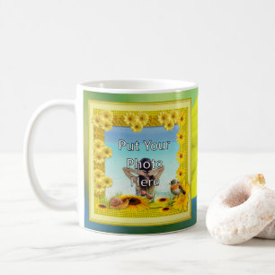 Sunshine Yellow Sunflower Photo Frame Coffee Mug