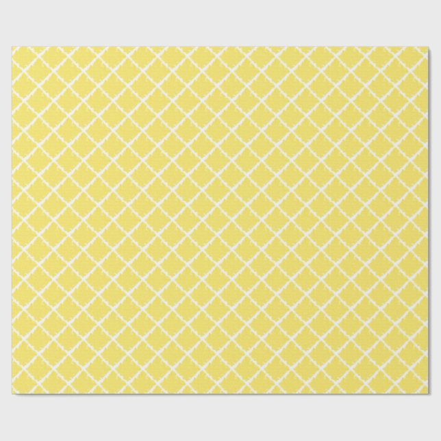 Sunshine Yellow Tie Dye Wrapping Paper (Flat)