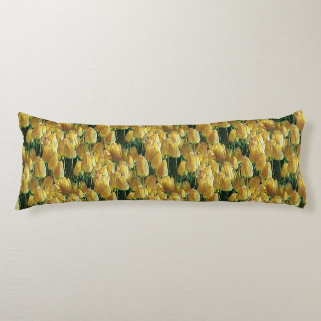 Sunshine Yellow Tulips Body Cushion (Front)
