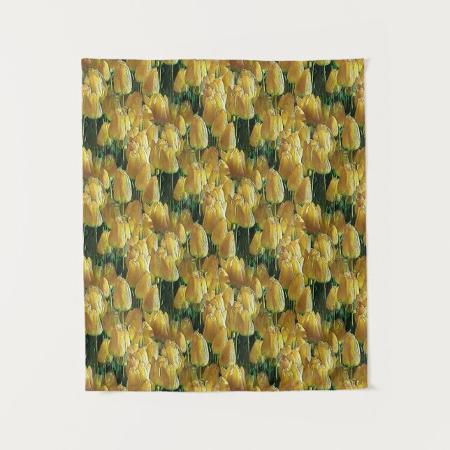 Sunshine Yellow Tulips Tapestry (Front)