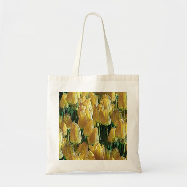 Sunshine Yellow Tulips Tote Bag (Front)