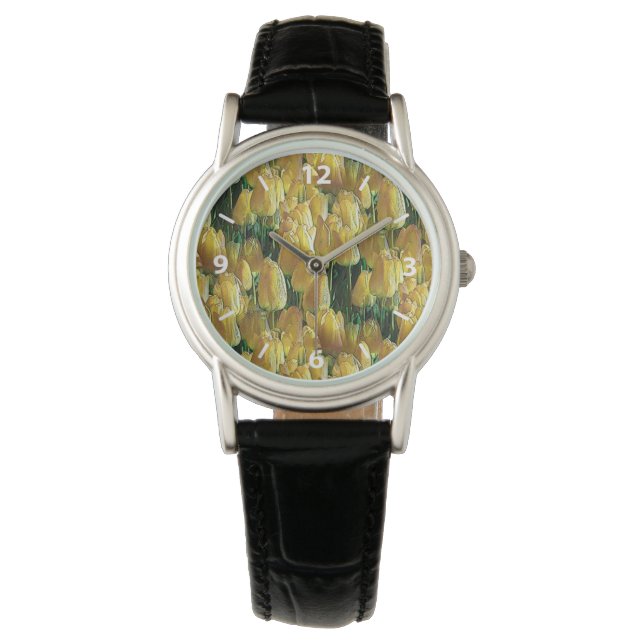 Sunshine Yellow Tulips Watch (Front)