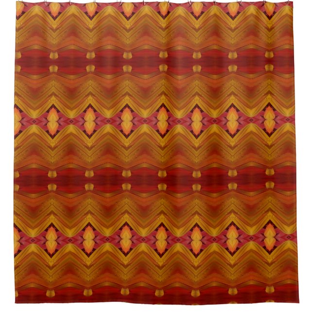Sunshiney Ikat 5 Shower Curtain (Front)